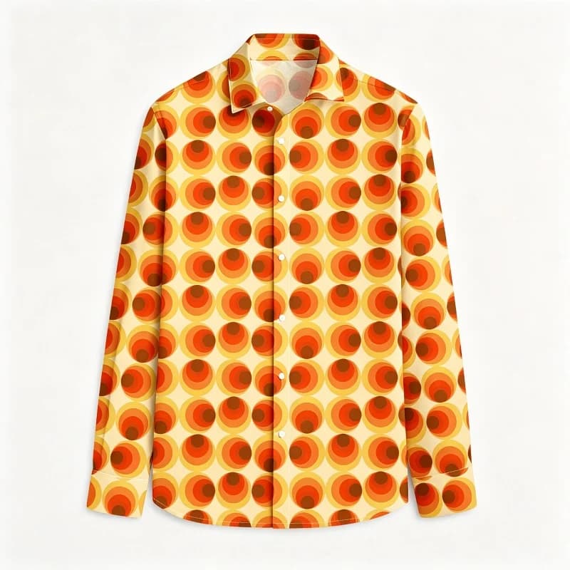 Camisa Hombre 2026 Estampada Manga Larga Casual Business