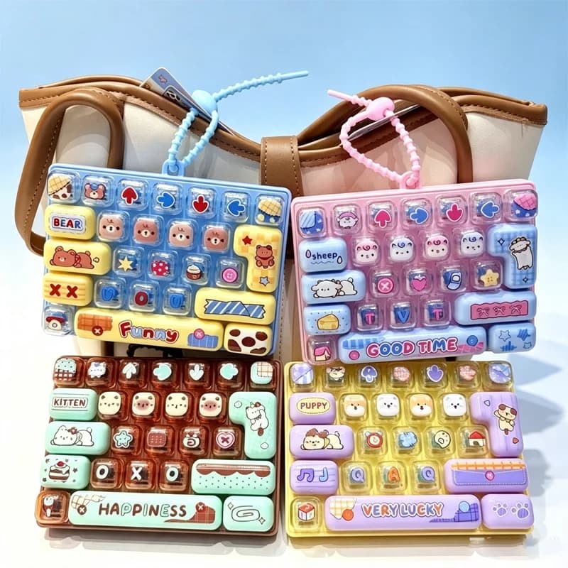 Keycap Clicker Anti Estrés: Llavero Relajante 26 Teclas — Teclas para Teclado