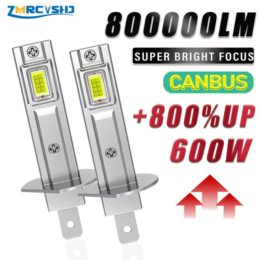 Bombillas LED H1 CANBUS 600W para faros de coche y moto — Bombillas LED para Coche Canbus