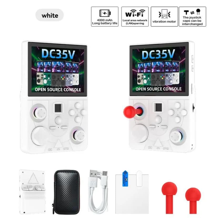 DC35V Retro Handheld Game Console 3.5" IPS, 30+ Emuladores — Consola Portátil Retro