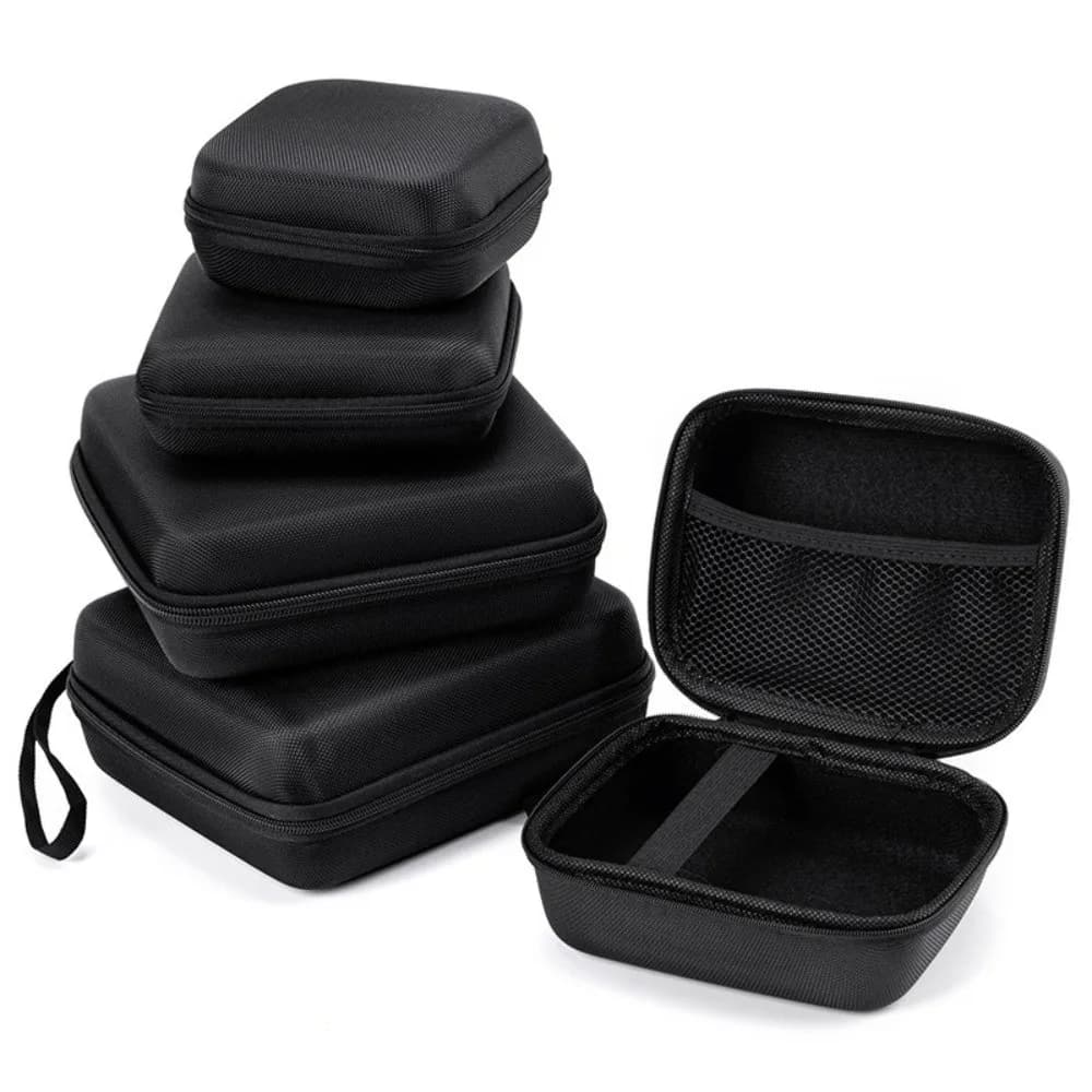Funda rígida EVA negra para auriculares, protección mini