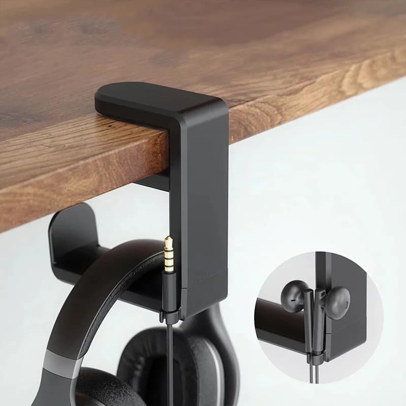 360° Headphone Stand for Desk Setup — Desktop Setup