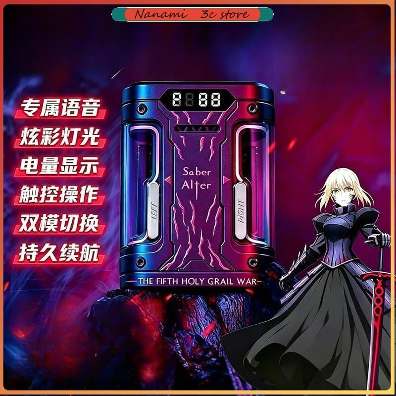 Auriculares Fate Saber Alter TWS RGB para Gaming — Auriculares